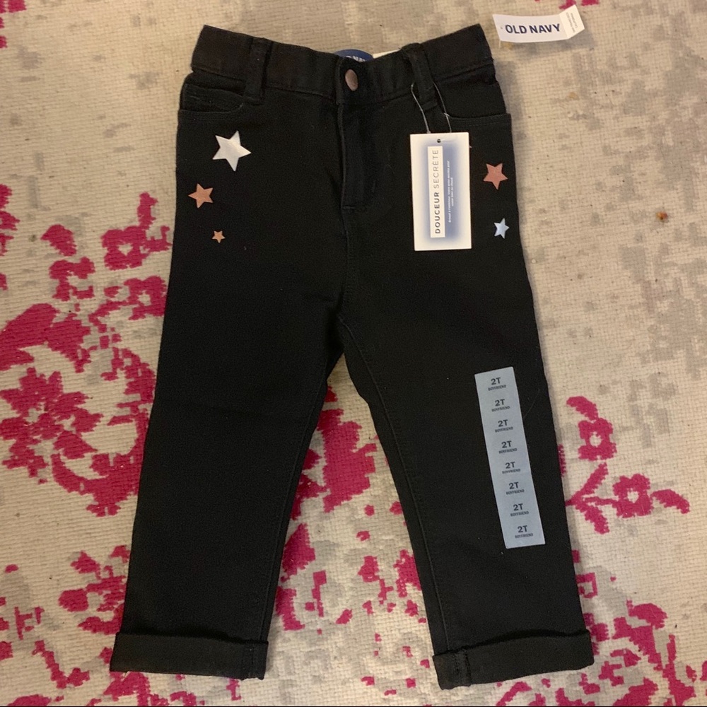 Old Navy BF Fit Toddler Black Warm Jeans 2T